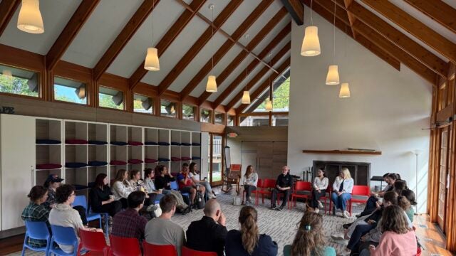 Fr. Andy at a day retreat for Advancement CMDX on August 28.
