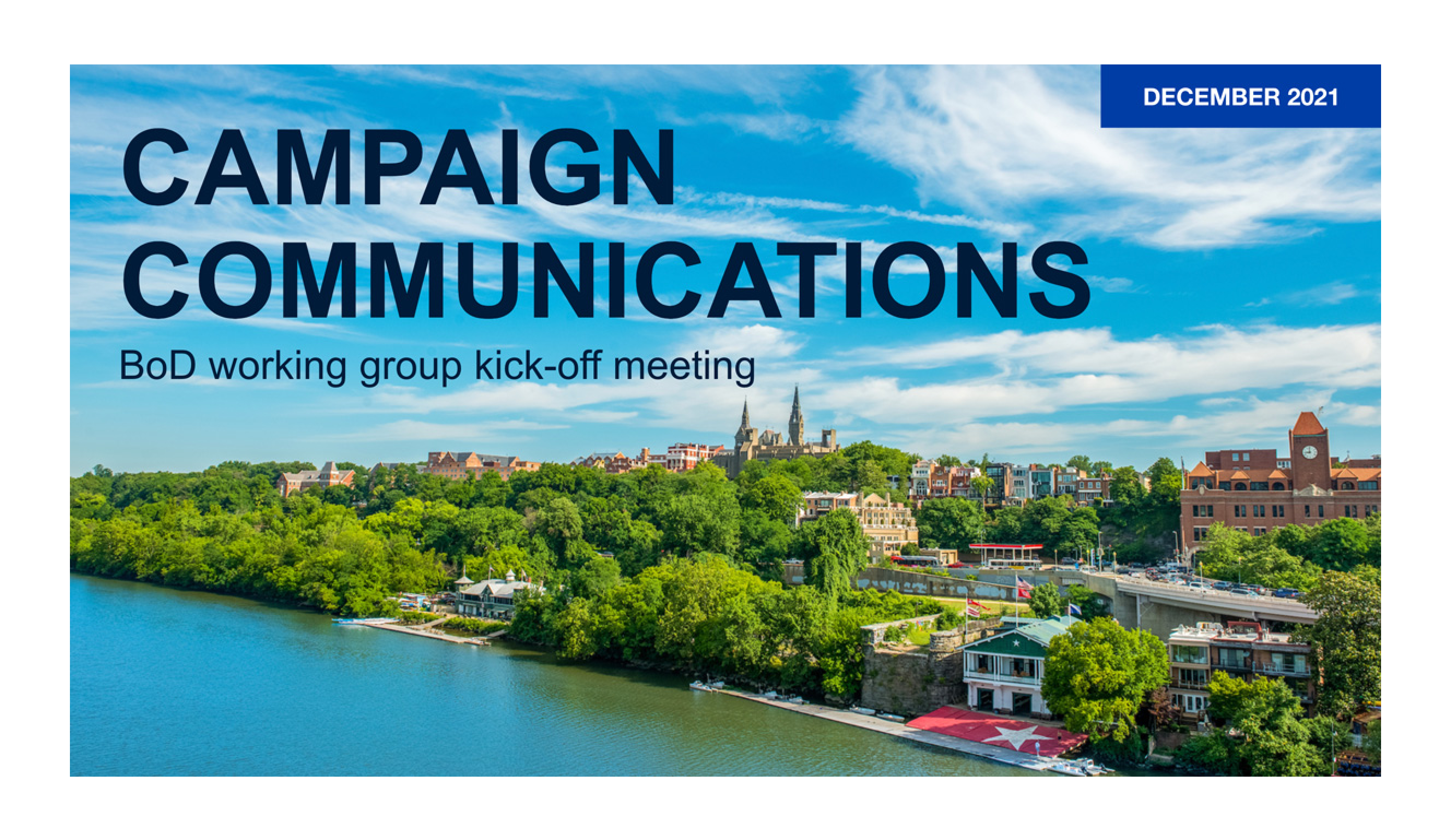 campaign communications BoD working group kick off meeting graphic