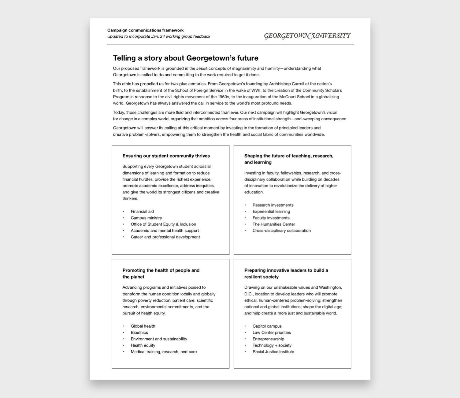 campaign communications framework
